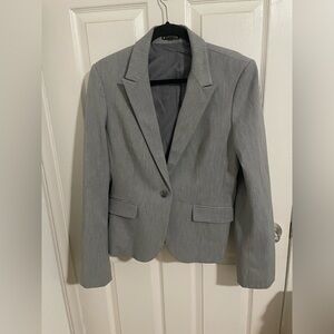 Express Light Gray Single-Button Women's Blazer